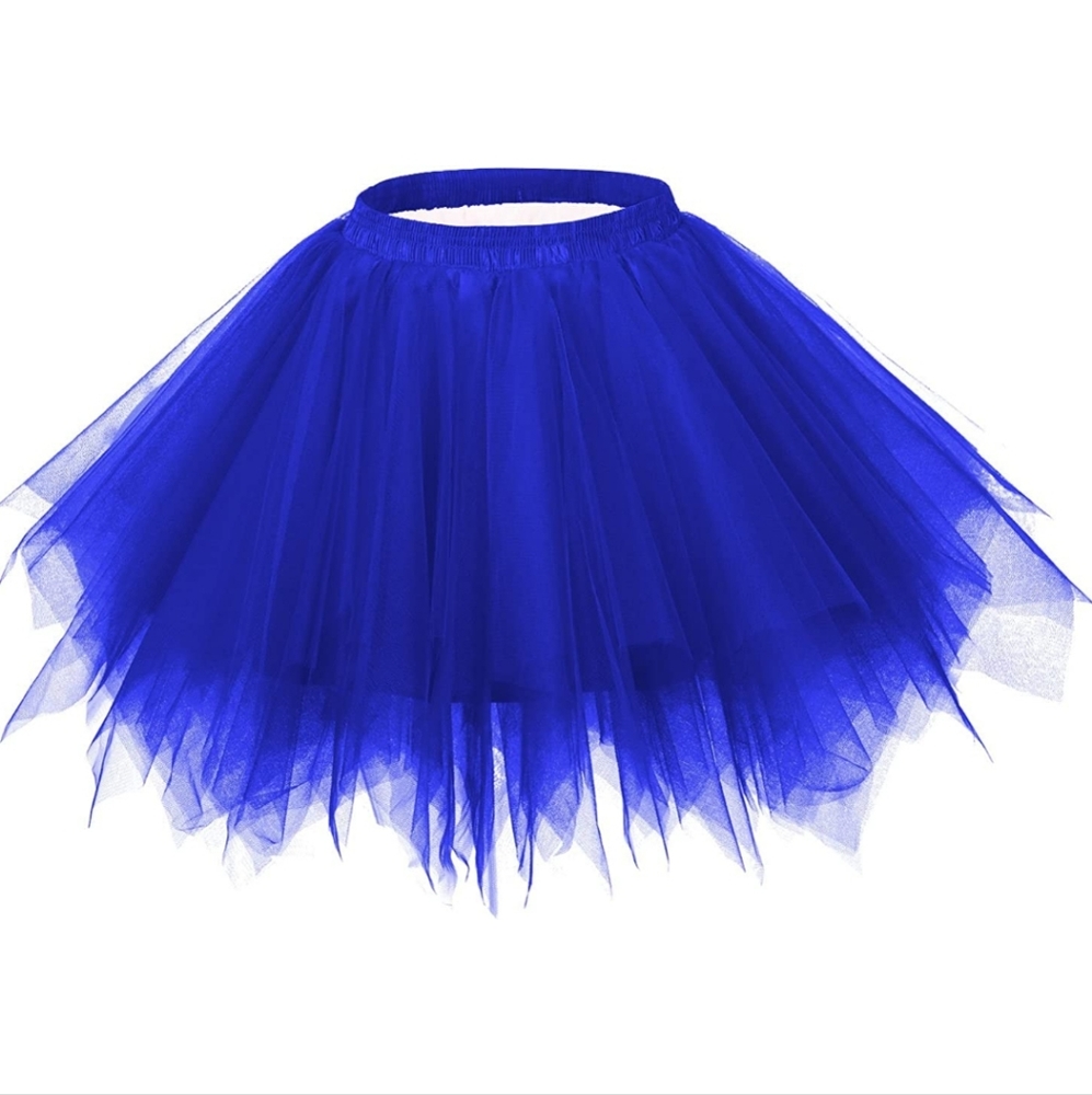Royal blue tulle running, dance, ballet skirt size small-medium
